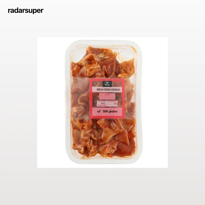 Oreja de cerdo cocida adobada Carrefour 400 g