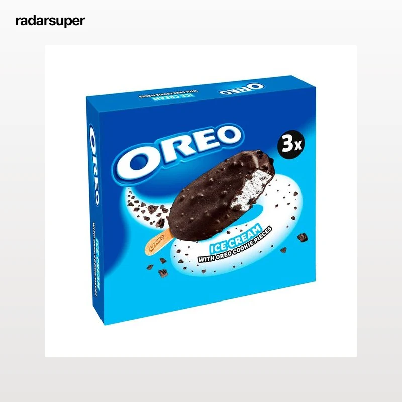OREO Bombón helado de vainilla con trozos de galletas al cacao 3 x 90 ml.