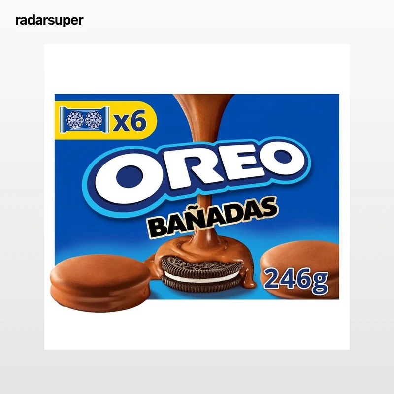 OREO Galletas rellenas de crema de vainilla y cubiertas de chocolate con leche 6 uds. 41 g.