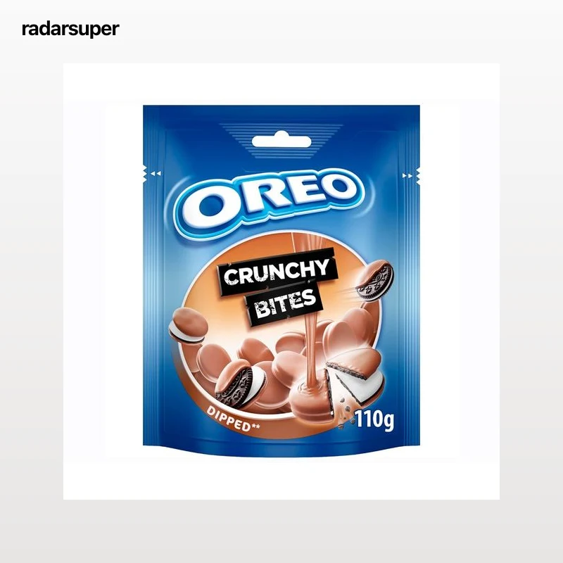 OREO Mini Crunchy Bites galletas de Cacao Rellenas de Crema Sabor Vainilla y Cubiertas de Chocolate con Leche 110 g.