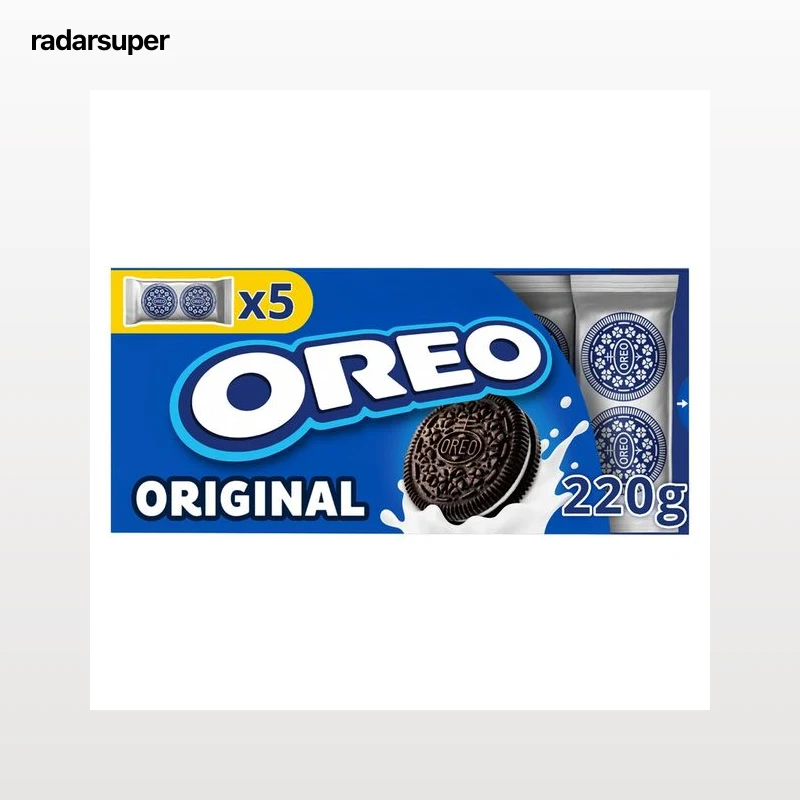 OREO Original Galletas de chocolate rellenas de crema de vainilla 5 uds. 44 g.