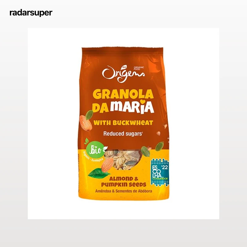 ORIGENS BIO Cereales granola ecológicos con almendras y semillas de calabaza ORIGENS 300 g.
