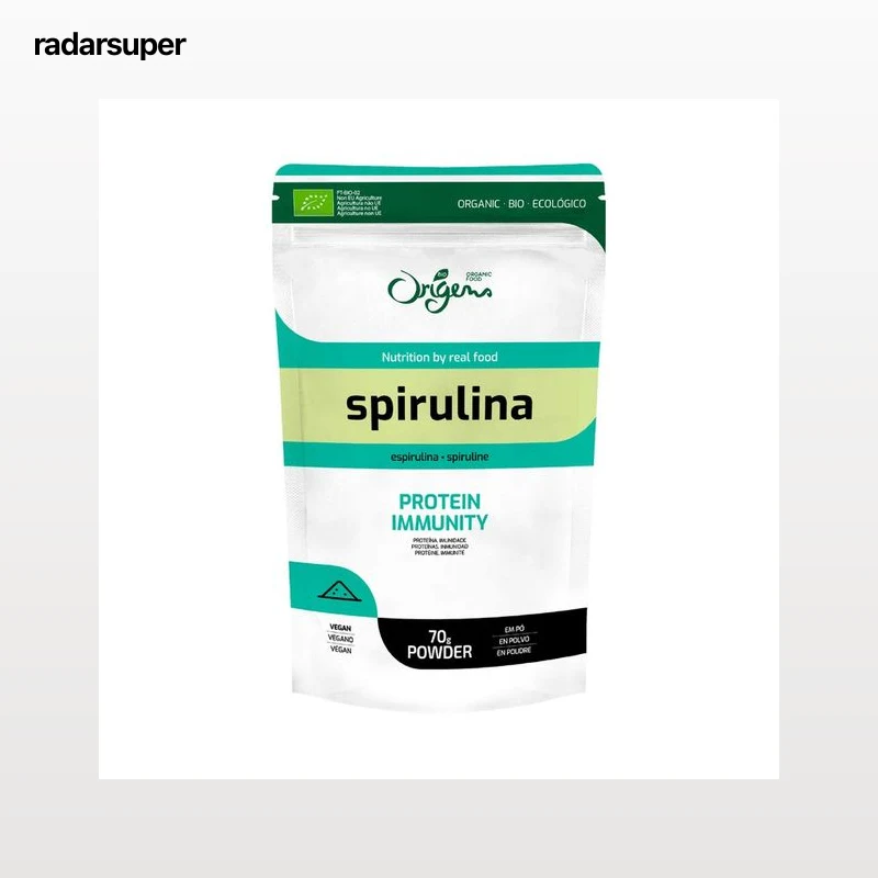 ORIGENS Bio Espirulina liofilizada en polvo, ecológica 70 g.
