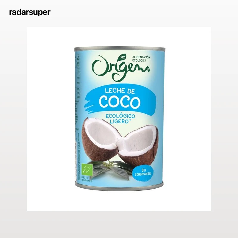 ORIGENS Leche de coco light Bio ORIGENS 400 ml.