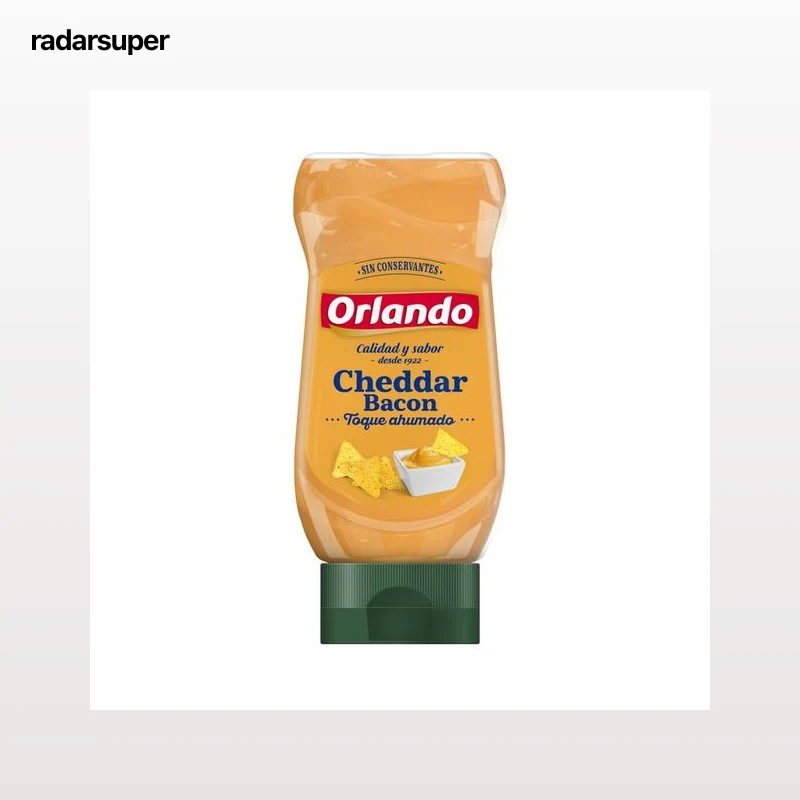 ORLANDO Salsa Cheddar bacon con un toque ahumado 245 g.