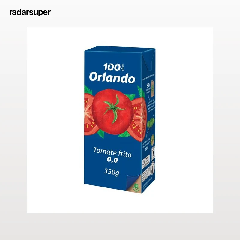 ORLANDO Tomate frito 0,0, sin sal y sin azúcar añadidos 350 g.