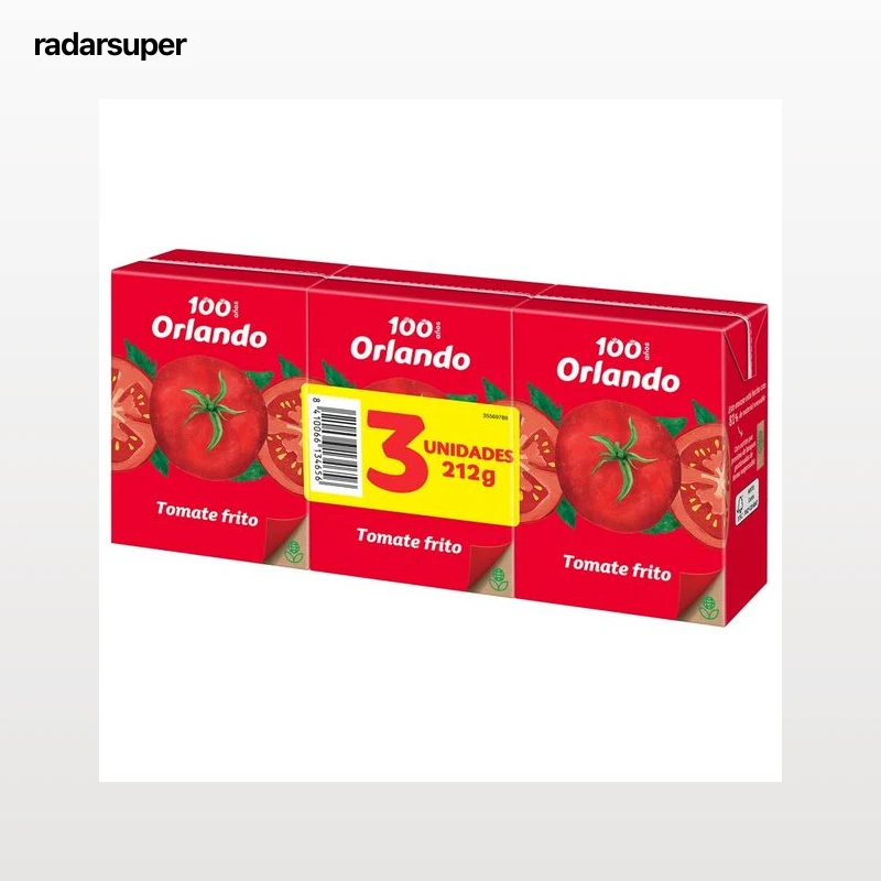 ORLANDO Tomate frito 3 uds. 212 g.