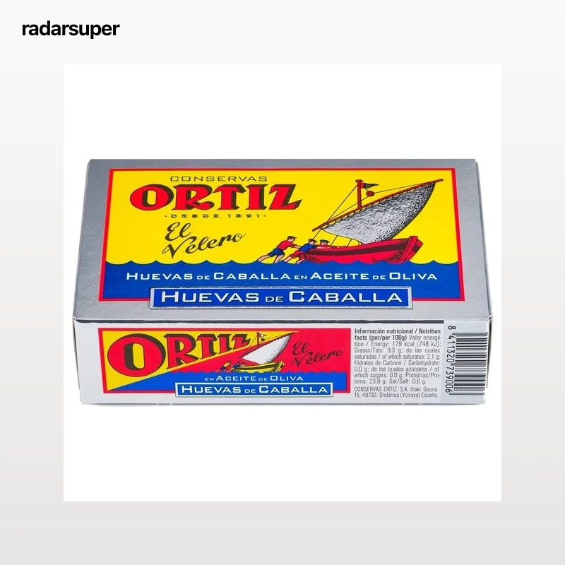 ORTIZ Huevas de caballa en aceite de oliva lata de 80 g.