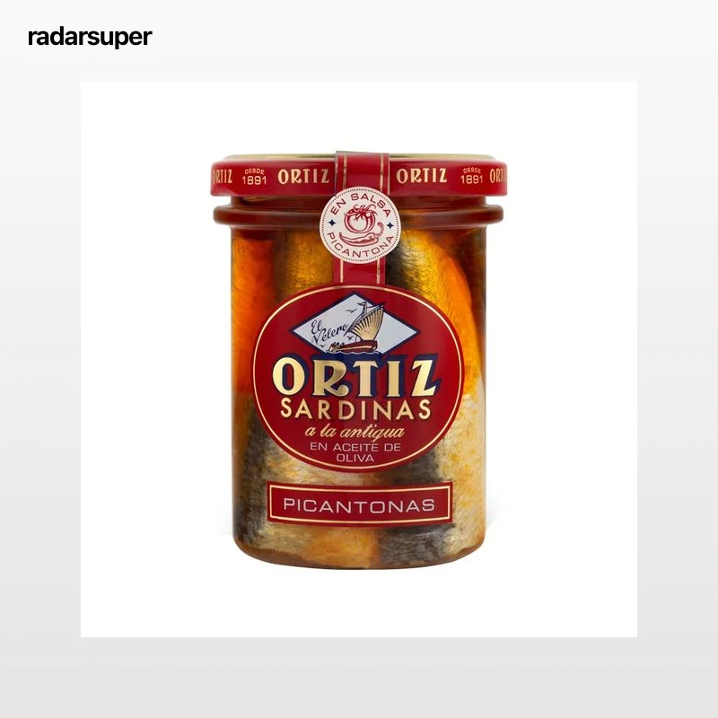 ORTIZ Sardinas a la antigua, en aceite de oliva, picantonas 140 g.
