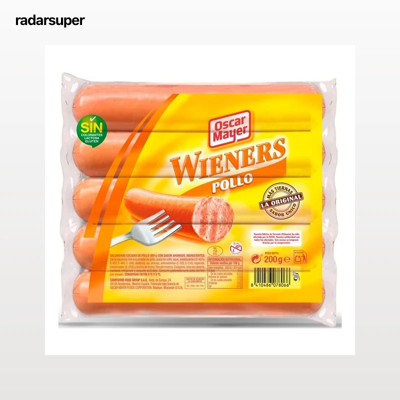 OSCAR MAYER Salchichas cocidas y ahumadas de pollo OSCAR MAYER Todo ave 200 g