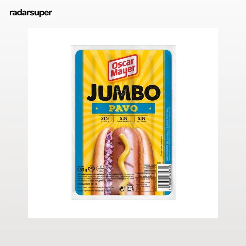 OSCAR MAYER Salchichas cocidas de pavo con sabor ahumado OSCAR MAYER Jumbo 350 g.