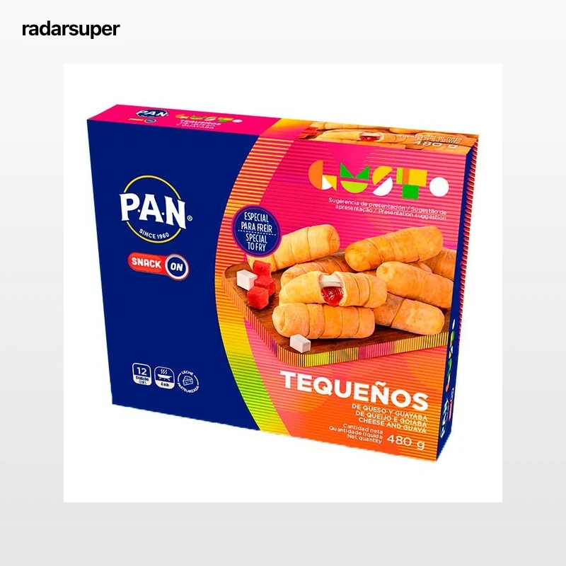 P.A.N. Tequeños de queso y guayaba 480 g.