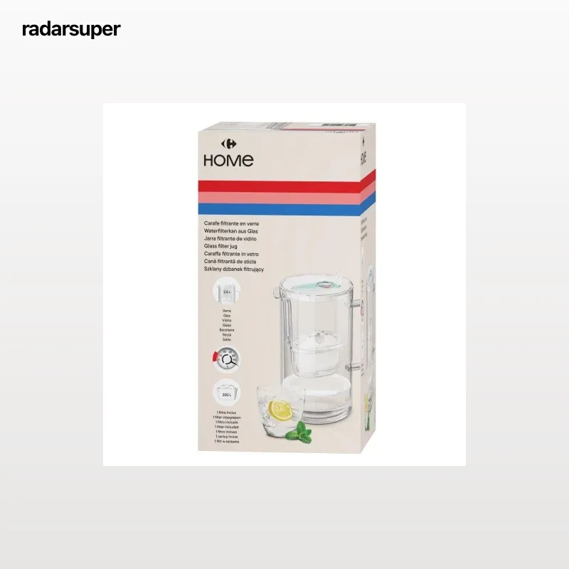 Pack Jarra de agua 2,5L con filtro CARREFOUR HOME 1  Filtro