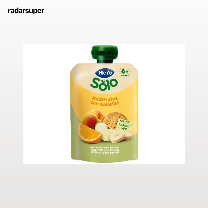 PACOTINHO FRUTA HERO BABY MULTIFRUTOS COM BOLACHA 100G