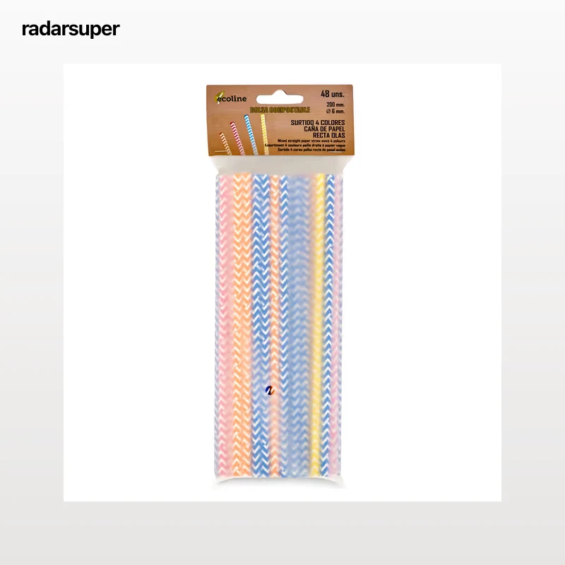 Pajitas de papel 48 unidades