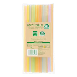 Pajitas rectas reutilizables