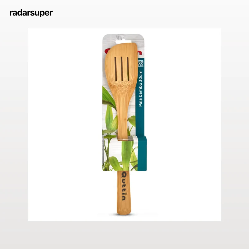 Pala curva de bambú 30 cm blister 1 unidad