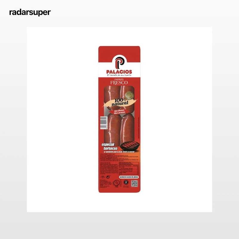 PALACIOS Chorizo fresco dulce, especial barbacoa PALACIOS 240 g.