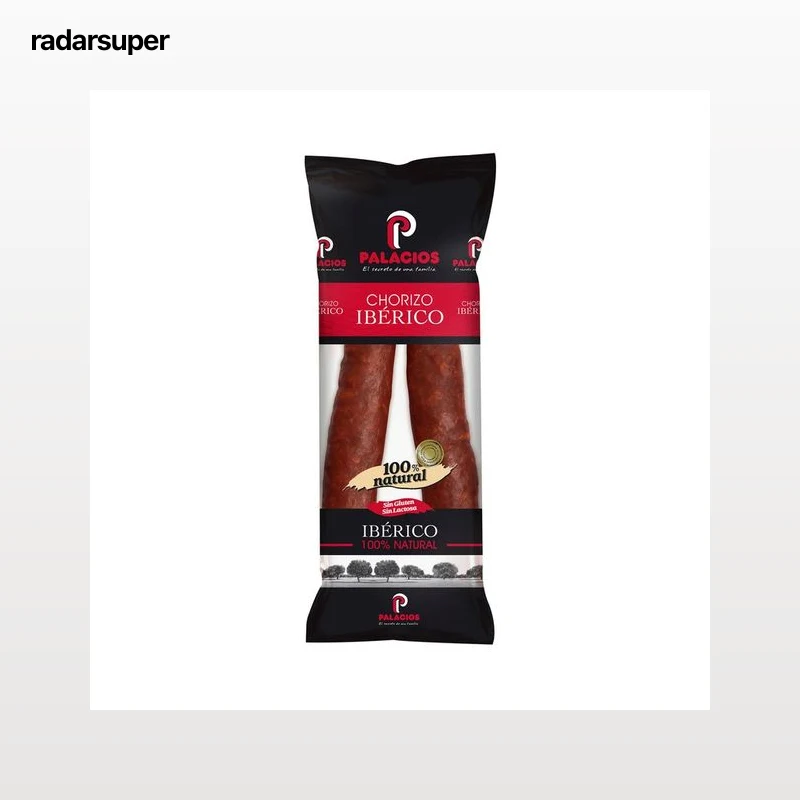 PALACIOS Chorizo ibérico 100% natural, sin conservantes ni colorantes PALACIOS 200 g.