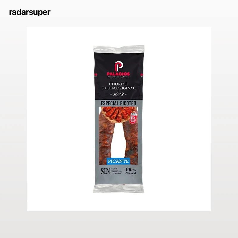 PALACIOS Chorizo picante extra, especial para picoteo PALACIOS 450 g.