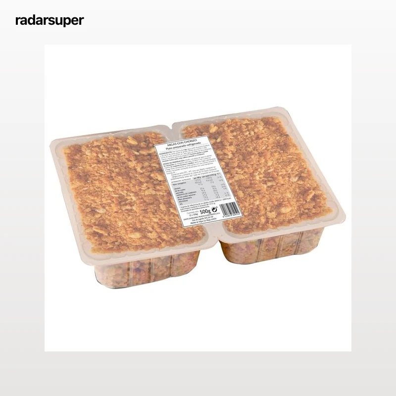 PALACIOS Migas con chorizo, listas para calentar y comer 2 x 250 g.