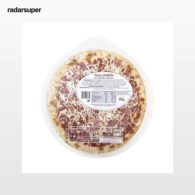PALACIOS Pizza refrigerada de jamón y queso PALACIOS 330 g.