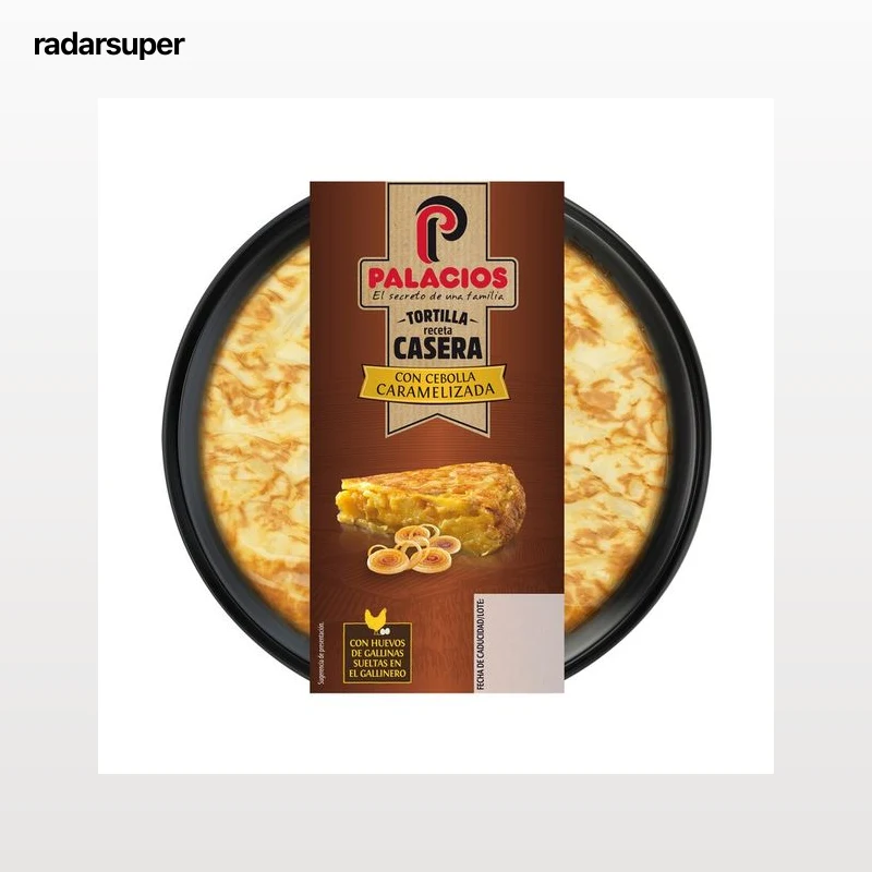 PALACIOS Tortilla de patatas receta casera con cebolla caramelizada 300 g.