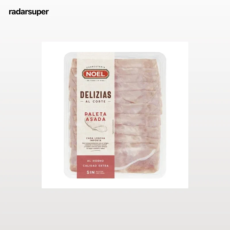 Paleta asada al horno en lonchas Noel Delizias sin gluten y sin lactosa 150 g.