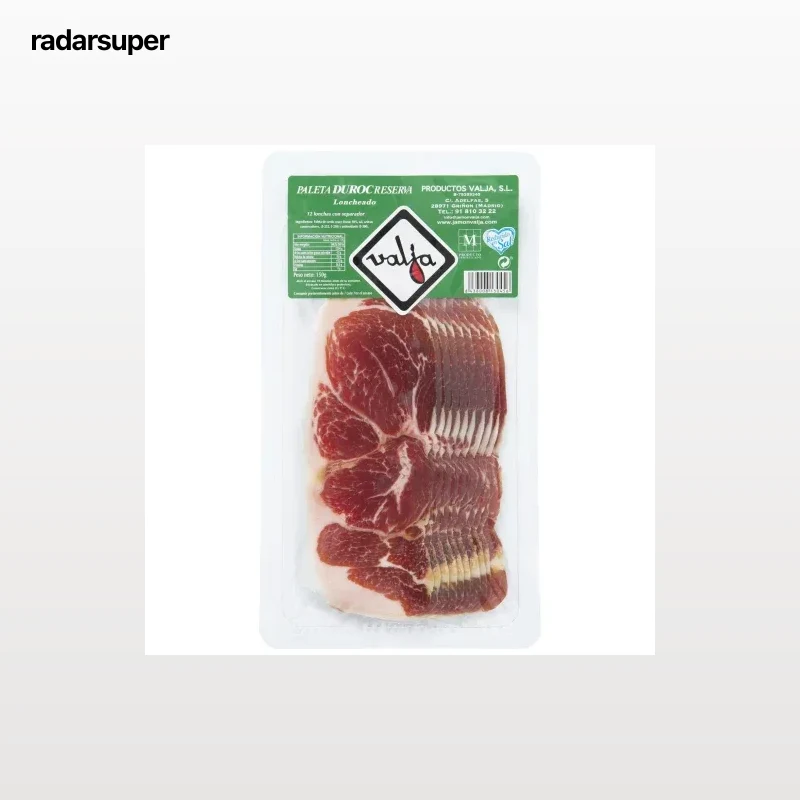 Paleta curada reserva raza duroc en lonchas Valja 150 g