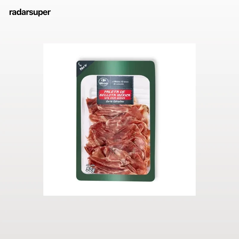 Paleta de Bellota Ibérica 50% Raza Ibérica en lonchas Carrefour El Mercado 90 g