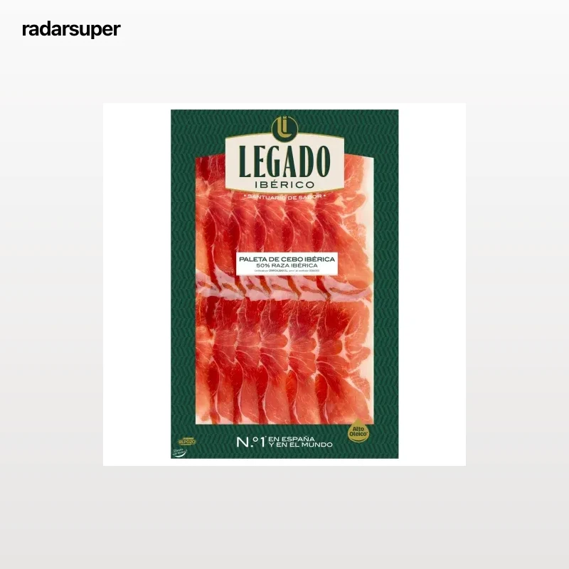 Paleta de Cebo Ibérica 50% Raza Ibérica en lonchas Legado Ibérico ElPozo sin gluten y sin lactosa 200 g