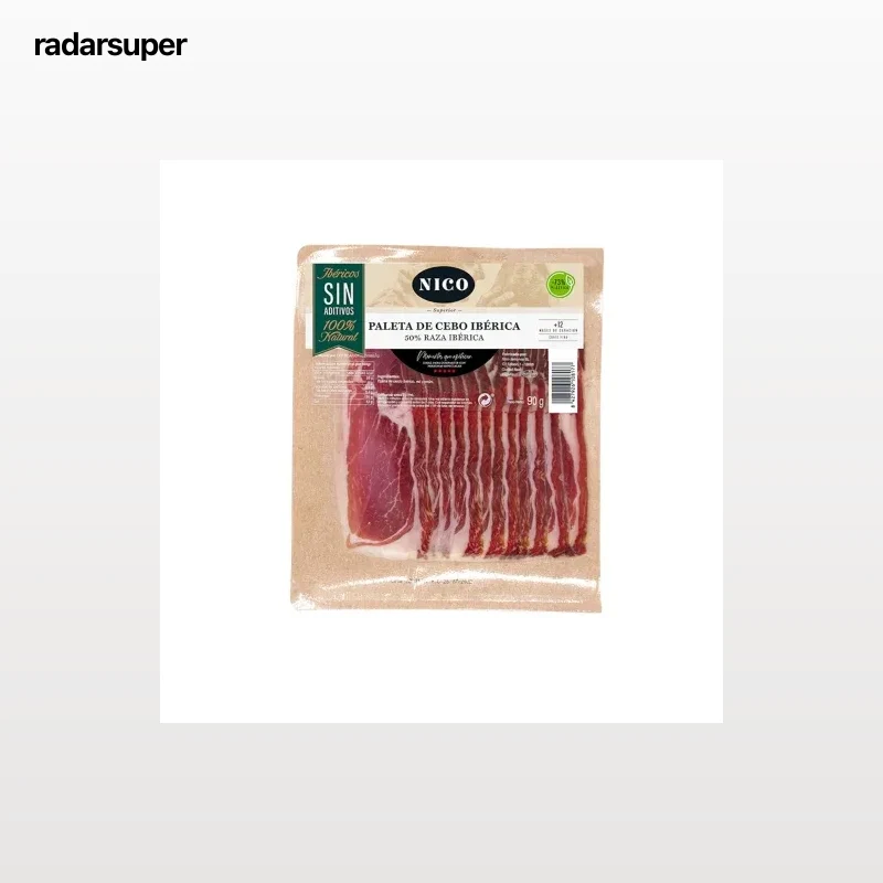 Paleta de Cebo Ibérica 50% Raza Ibérica en lonchas Nico 90 g