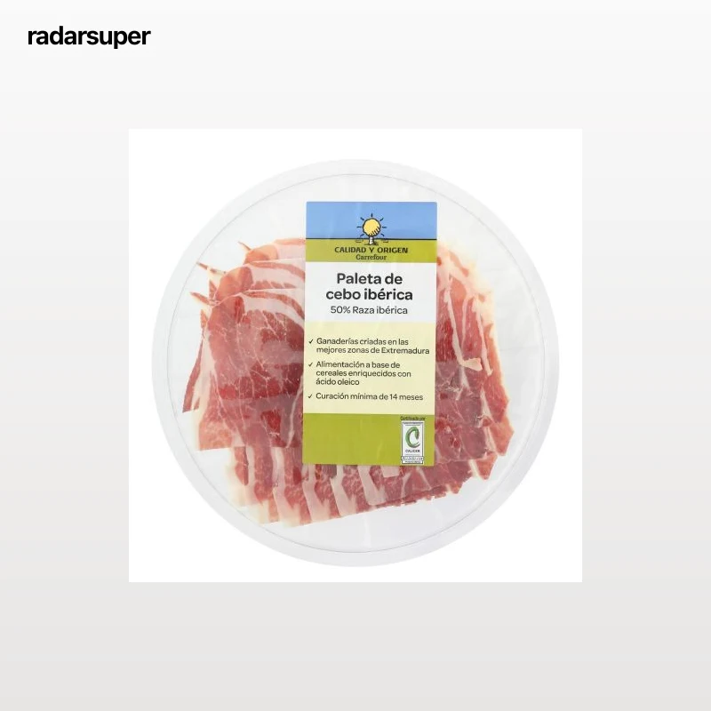 Paleta de Cebo Ibérica 50% Raza Ibérica loncheada Círculo de Calidad 80 g