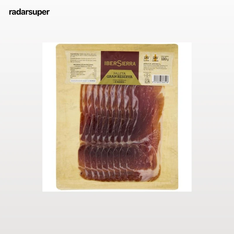Paleta gran reserva IberSierra sin gluten y sin lactosa 120 g.