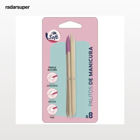 Palitos de manicura Carrefour Soft 8 ud.