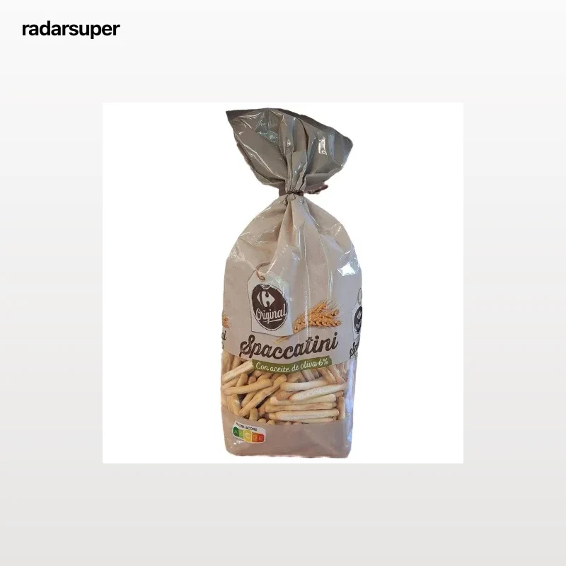 Palitos de pan con aceite de oliva Spaccatini Carrefour Original 250 g.