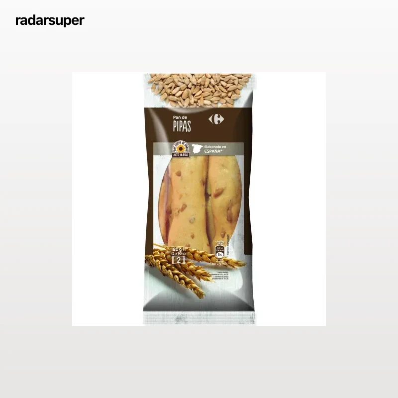 Palitos de pan con pipas Carrefour pack de 2x90 g.