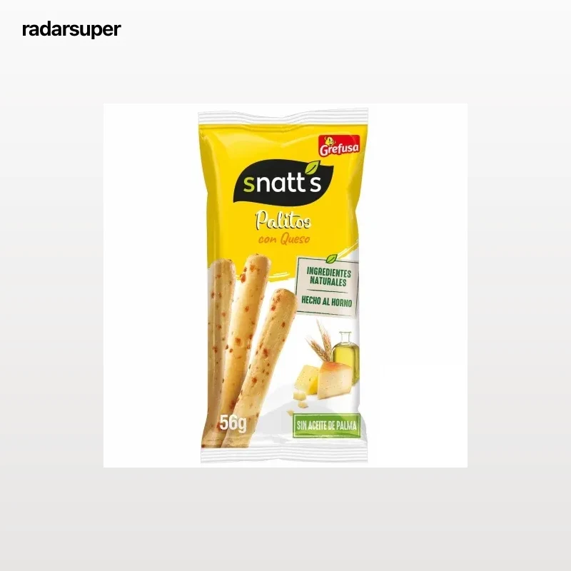 Palitos de pan con queso Snatt's Grefusa 56 g.