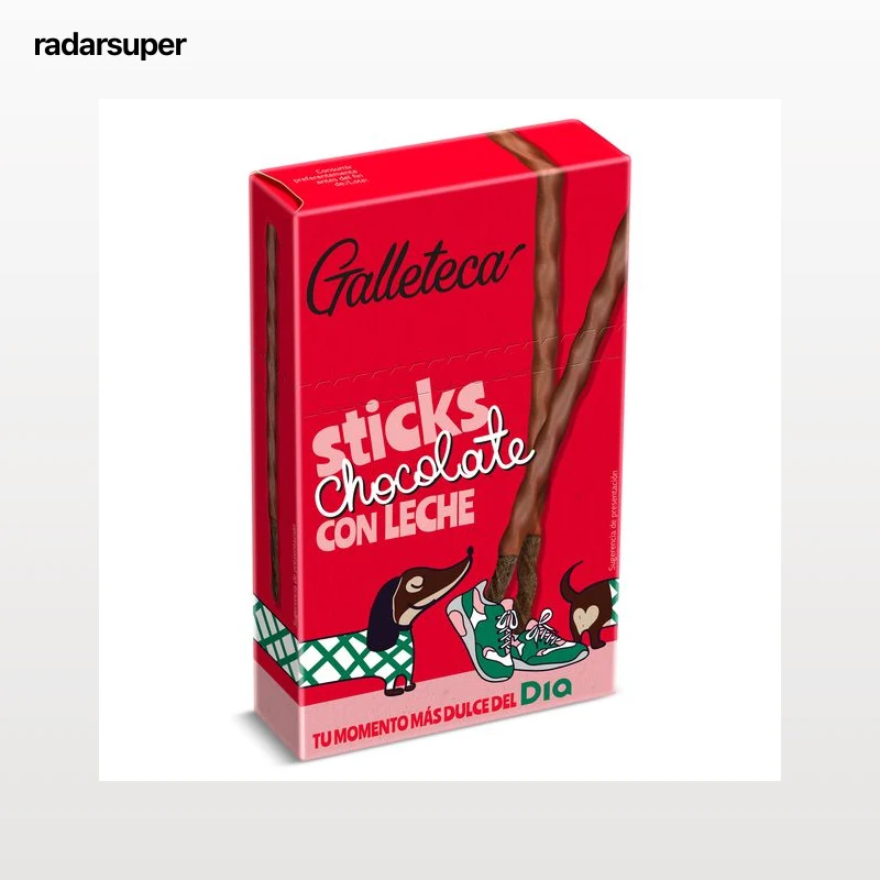 Palitos de galleta recubiertos de chocolate con leche Galleteca de Dia 75 g