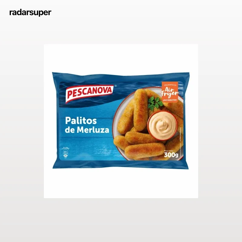 Palitos rebozados de merluza Pescanova 300 g.