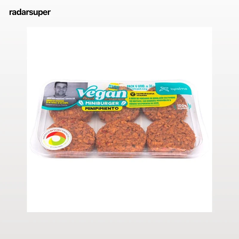 LA PALMA Mini hamburguesas vegetales de minipimiento LA PALMA 6x35 g.