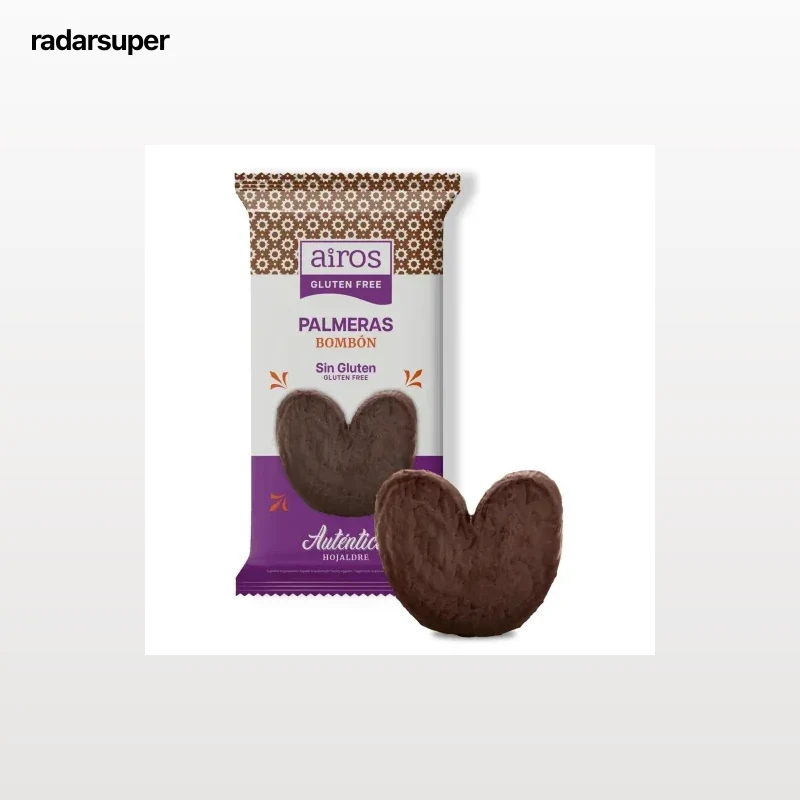 Palmera con chocolate negro Airos sin gluten 150 g.
