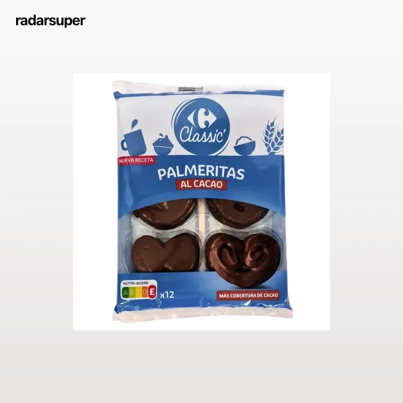 Palmeras de hojaldre al cacao Carrefour Classic' 12 ud.