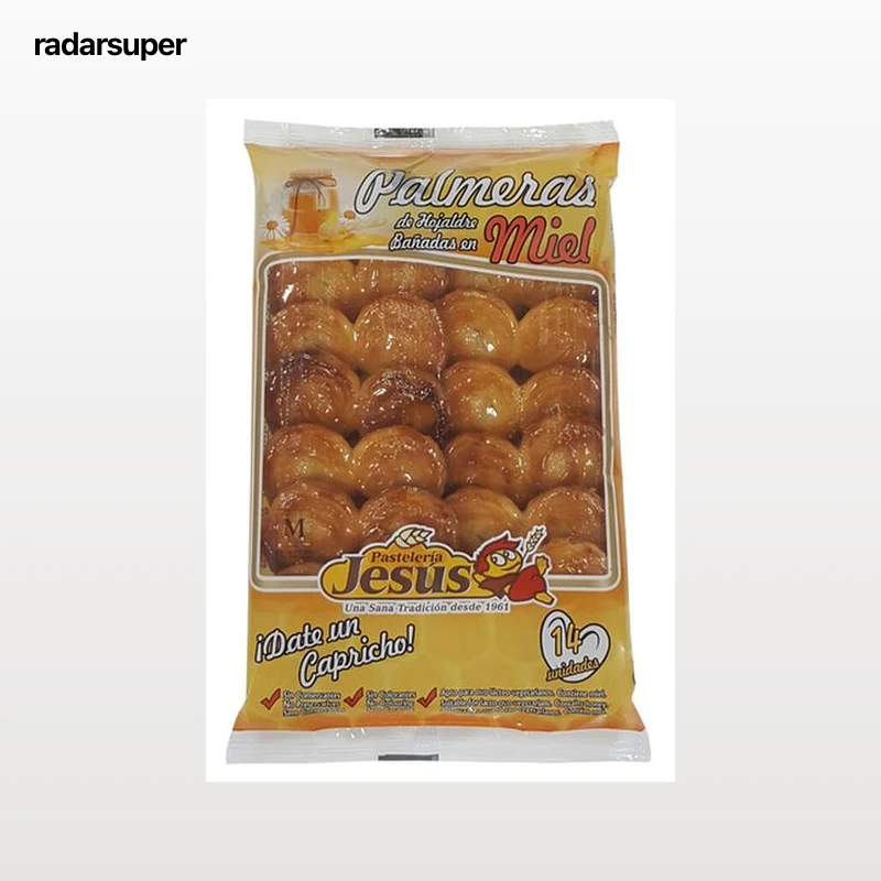 Palmeras de hojaldre Jesús 300g recubiertas de miel