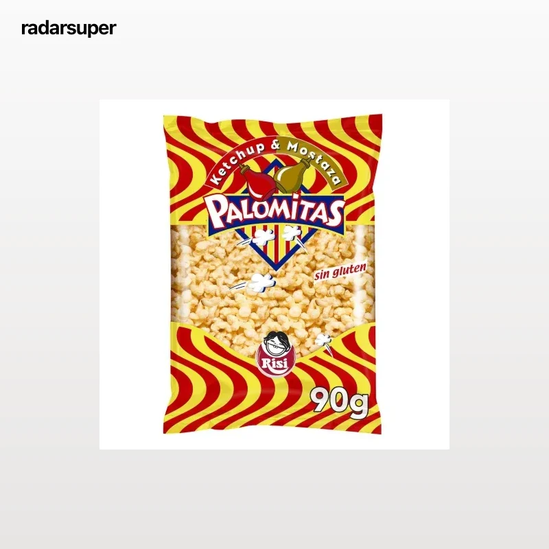 Palomitas sabor kétchup y mostaza Risi sin gluten 90 g.