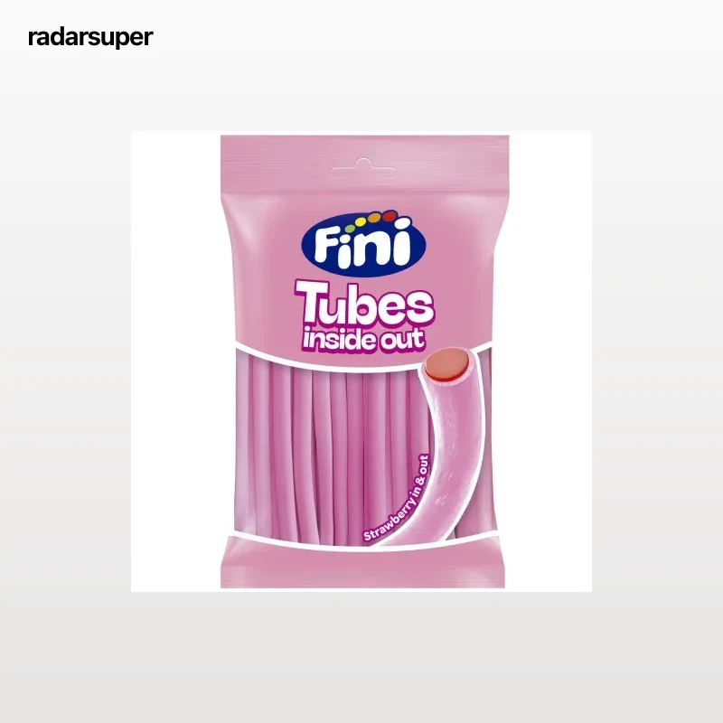 Palos de goma rellenos sabor fresa Fini 180 g.