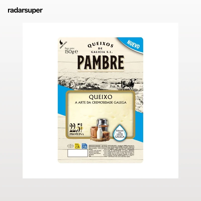 PAMBRE Queso de vaca en lonchas 150 g.