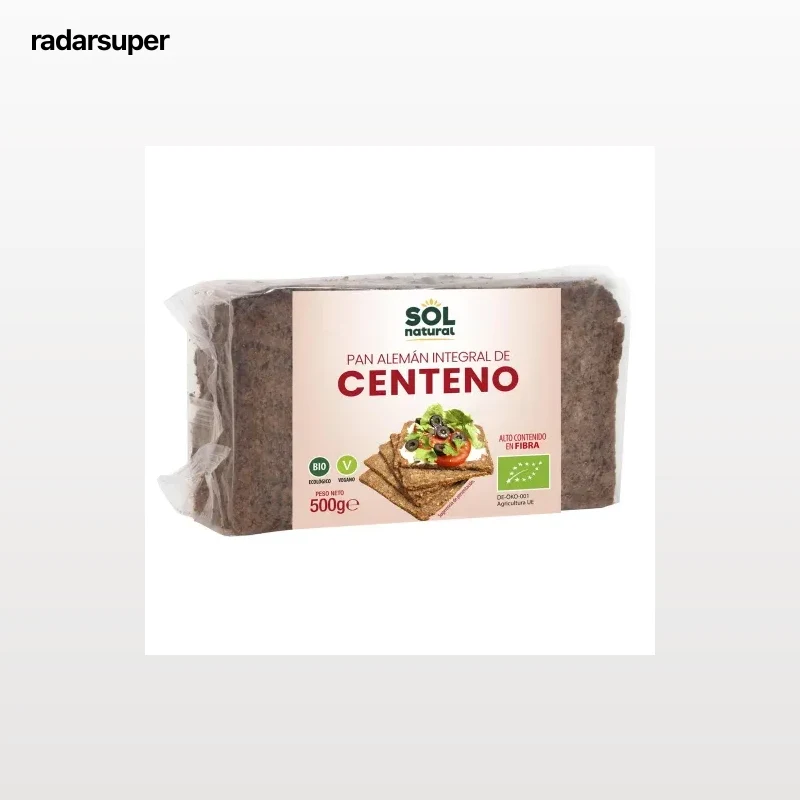 Pan alemán centeno ecológico Sol Natural 500 g.