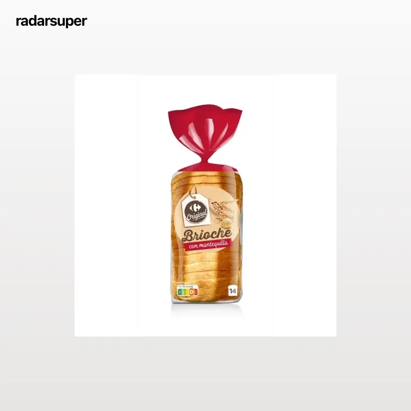 Pan brioche con mantequilla Carrefour 450 g.