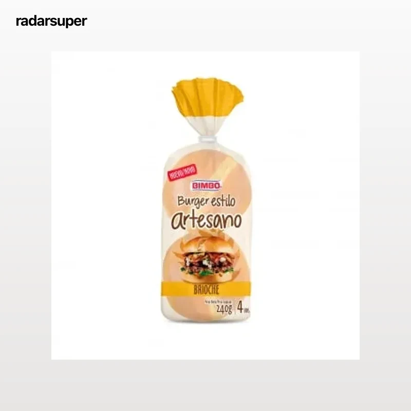 Pan burger brioche artesano Bimbo 240 g.